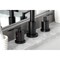 Kingston Brass FSC8930SVL Widespread Bathroom Faucet with Brass Pop-Up, Matte Black FSC8930SVL - alternate 5